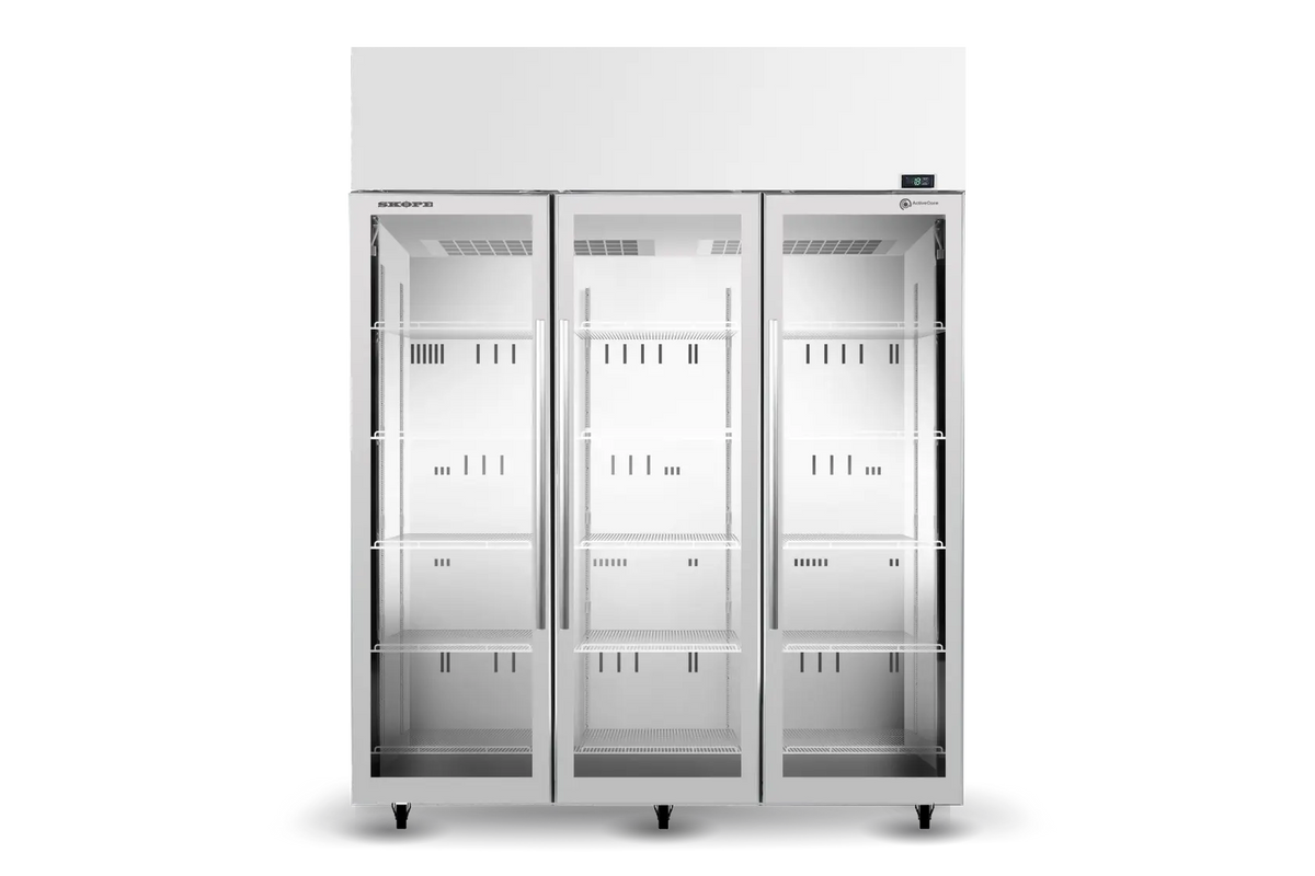 SKOPE TME1500N‐A ActiveCore Series, 3 Door (Glass), Upright Fridge