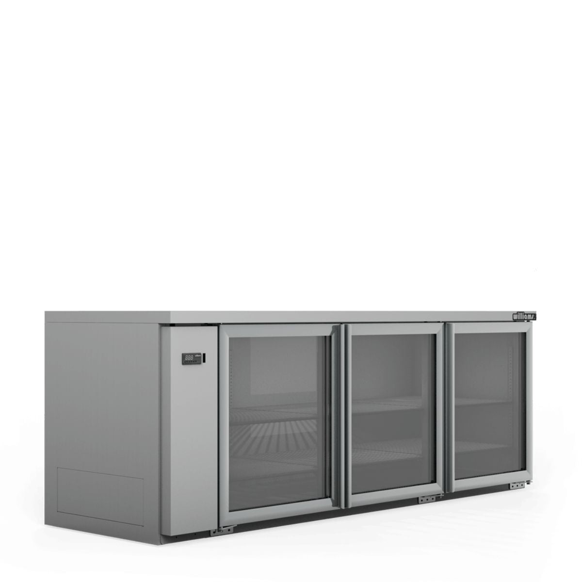 Williams Boronia HB3RGS Three Door Stainless Steel Remote Back Bar Counter Display Refrigerator