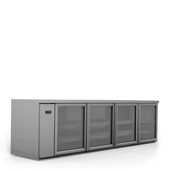 Williams Boronia HB4RGS Four Door Stainless Steel Remote Back Bar Counter Display Refrigerator