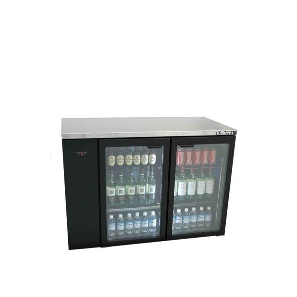 Williams Cameo HC2RGB Two Door Black Colorbond Remote Back Bar Counter Display Refrigerator