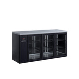 Williams Cameo HC3RGB Three Door Black Colorbond Remote Back Bar Counter Display Refrigerator