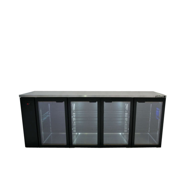 Williams Cameo HC4RGB Four Door Black Colorbond Remote Back Bar Counter Display Refrigerator