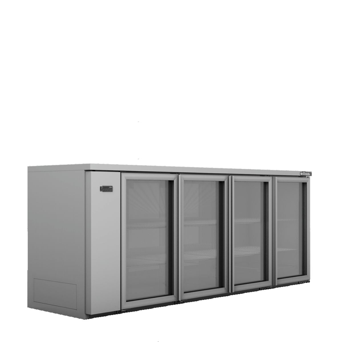 Williams Cameo HC4RGS  Four Door Stainless Steel Remote Back Bar Counter Display Refrigerator