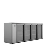 Williams Cameo HC4RGS  Four Door Stainless Steel Remote Back Bar Counter Display Refrigerator