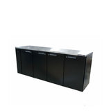 Williams Cameo HC4RSB Four Door Black Colorbond Remote Back Bar Counter Display Refrigerator