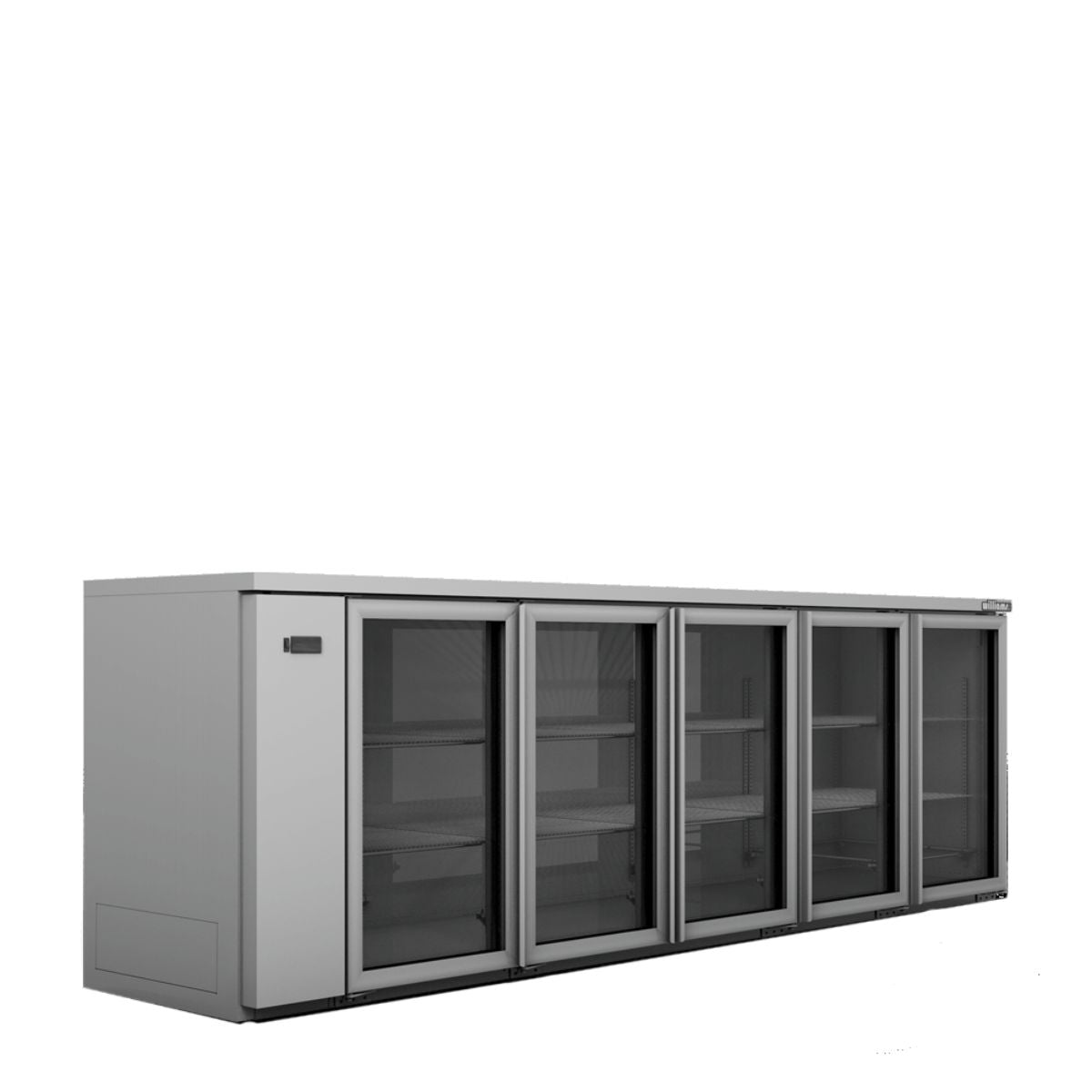 Williams Cameo HC5RGS Five Door Stainless Steel Remote Back Bar Counter Display Refrigerator