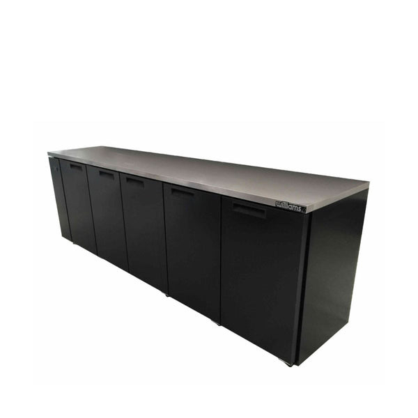 Williams Cameo HC5RSB Five Door Black Colorbond Remote Back Bar Counter Display Refrigerator