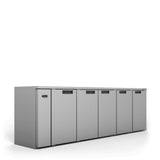 Williams Cameo HC5RSS Five Door Stainless Steel Remote Back Bar Counter Display Refrigerator