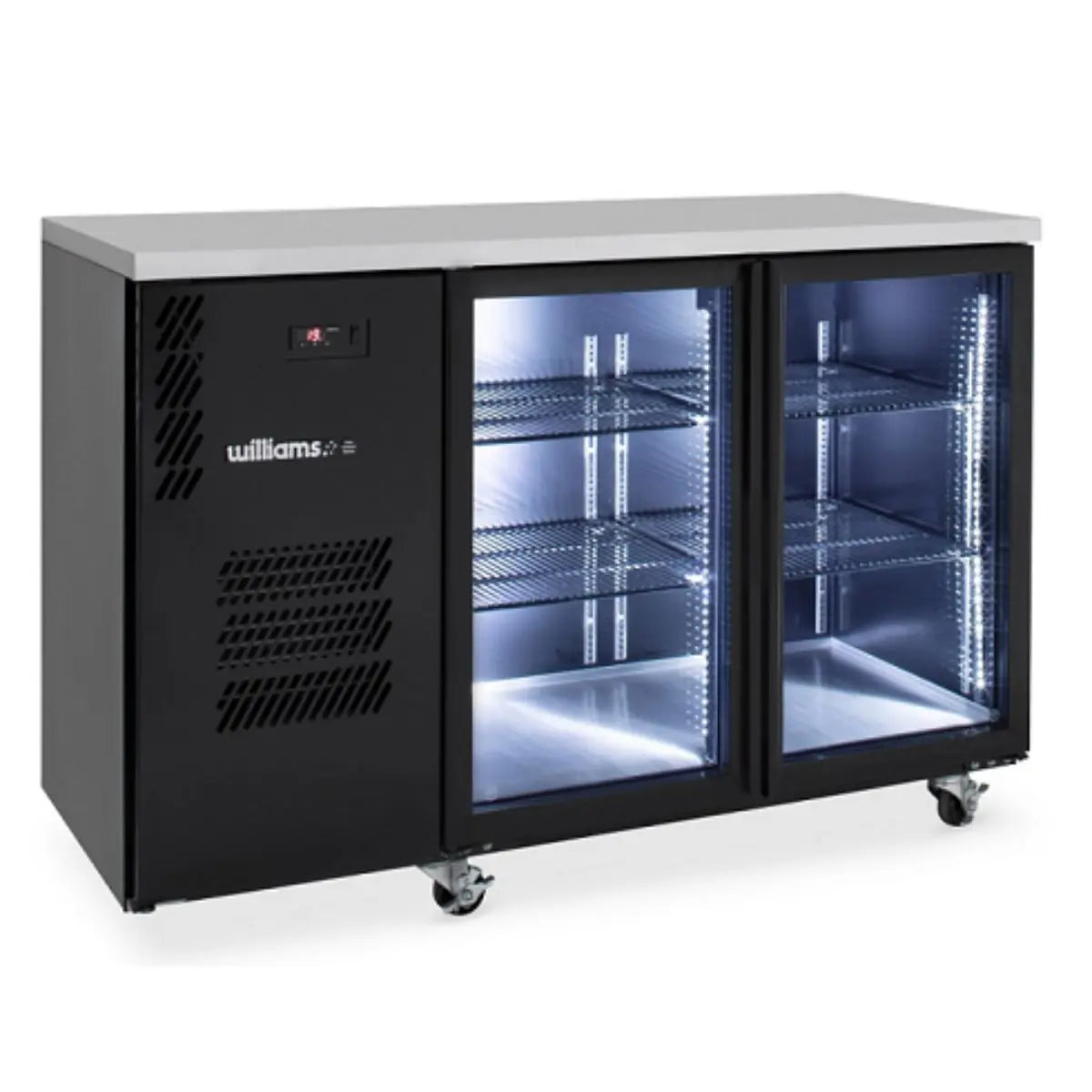 Williams Cameo Star HC2UGBHC Double Glass Door Back Bar Fridge - Colourbond (Replaces HC2UGB)
