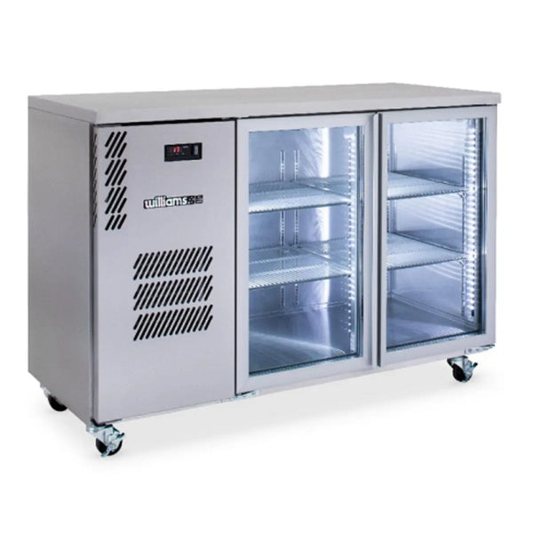 Williams Cameo Star HC2UGSHC Double Glass Door Back Bar Fridge - Stainless Steel (Replaces HC2UGS)
