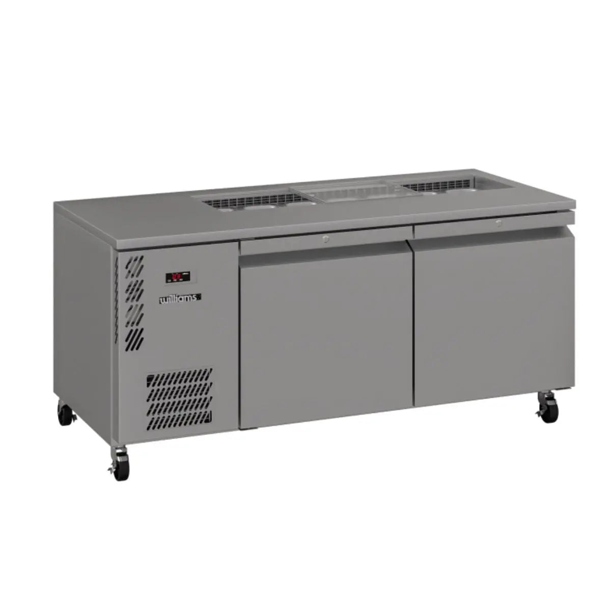Williams Emerald HE2USSBA Double Solid Door Prep Fridge With Blown Airwell - Stainless Steel (Replaces HE2UFBBA)