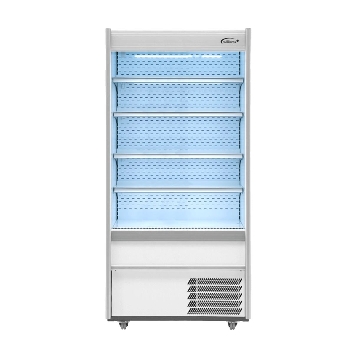 Williams Gem Multideck M100MTWCN White Open Deck Fridge with Night Blind