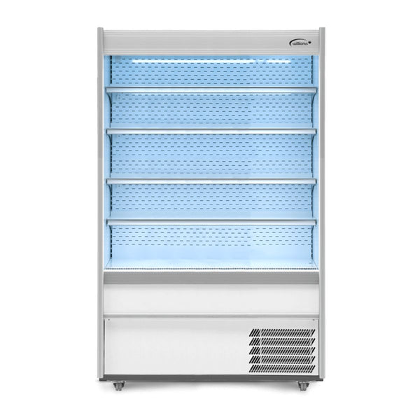 Williams Gem Multideck M125MTWCN stainless steel open deck fridge with night blind