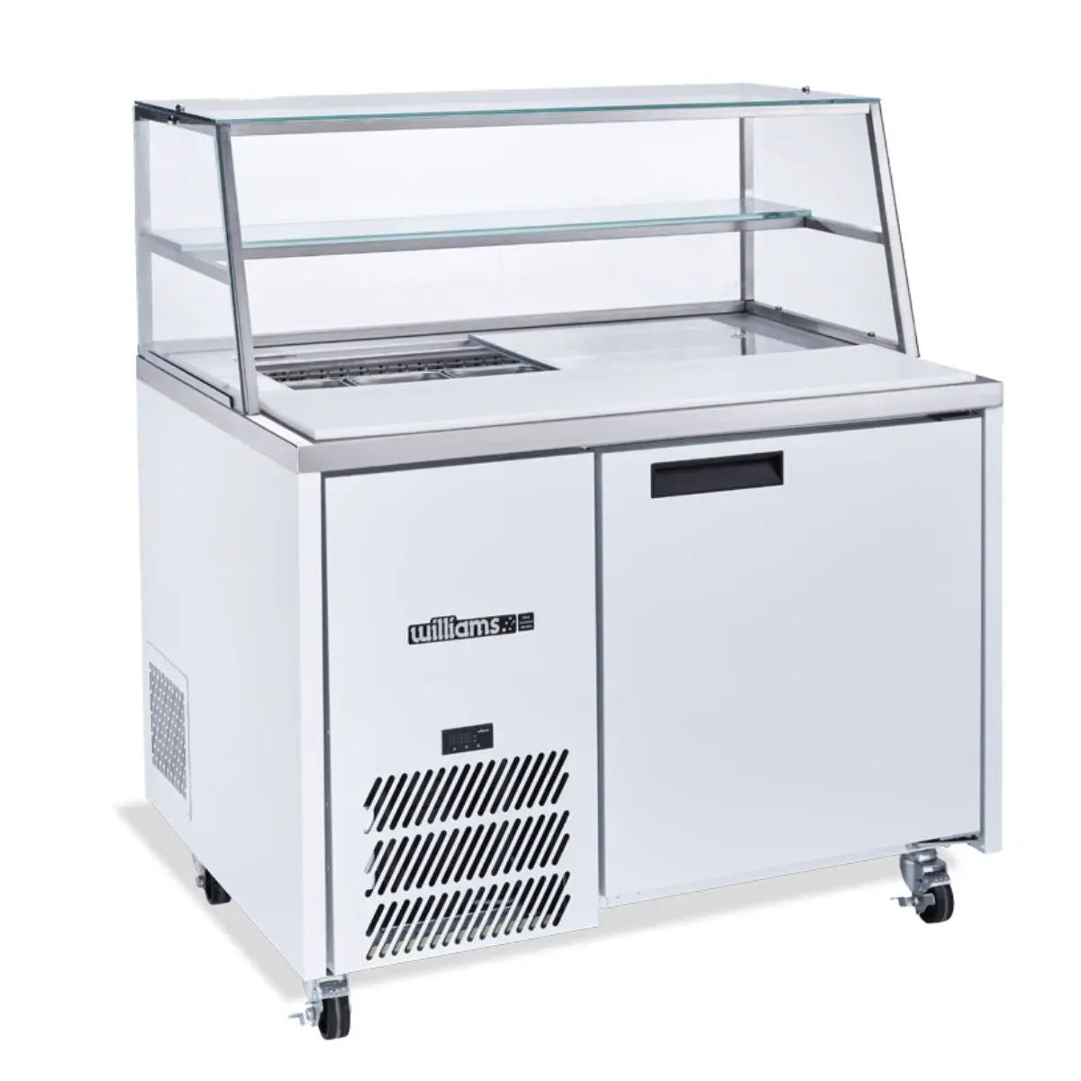 Williams Jade HJ1SCBA One Door Sandwich Preparation Fridge- White Colorbond