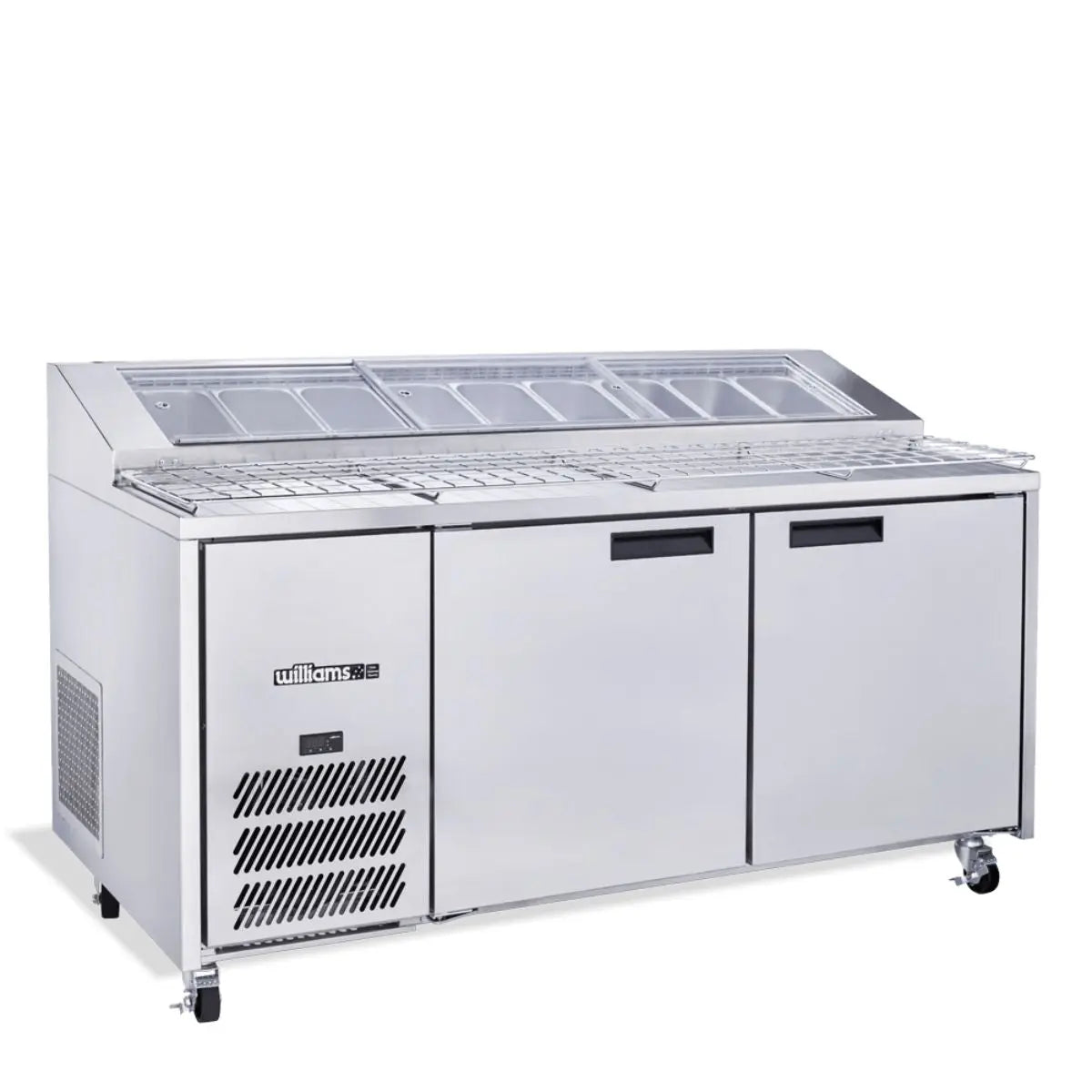 Williams Jade HJ2PCBASS Two Door Pizza Preparation Fridge - Stainless Steel