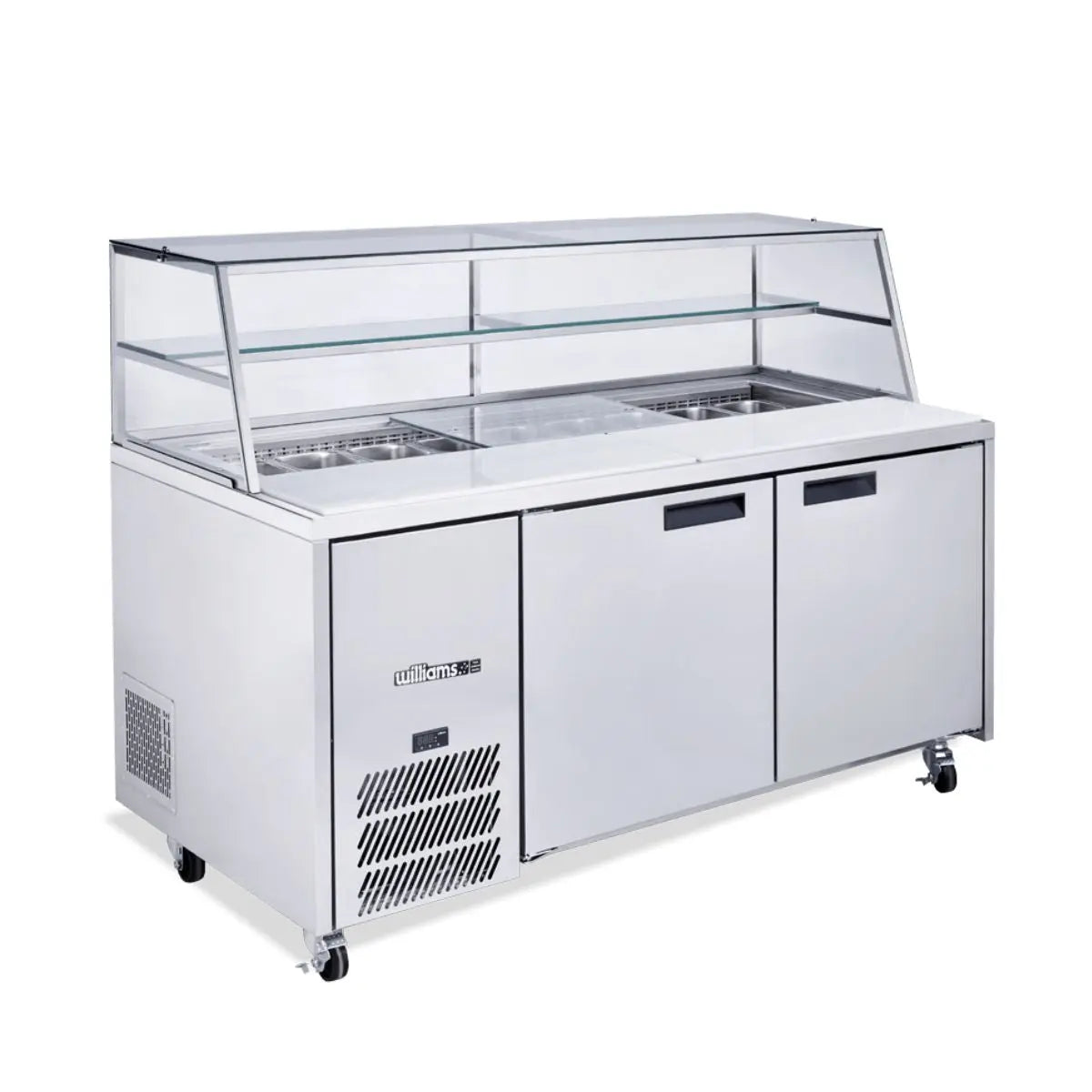 Williams Jade HJ2SCBASS Two Door Sandwich Preparation Fridge- Stainless Steel