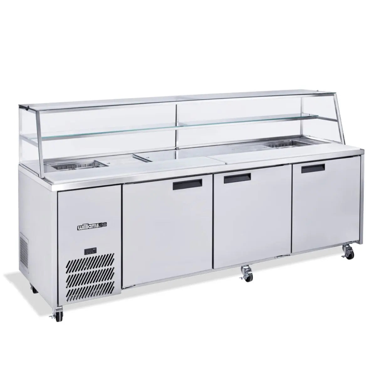 Williams Jade HJ3SCBASS Three Door Sandwich Preparation Fridge - Stainless Steel