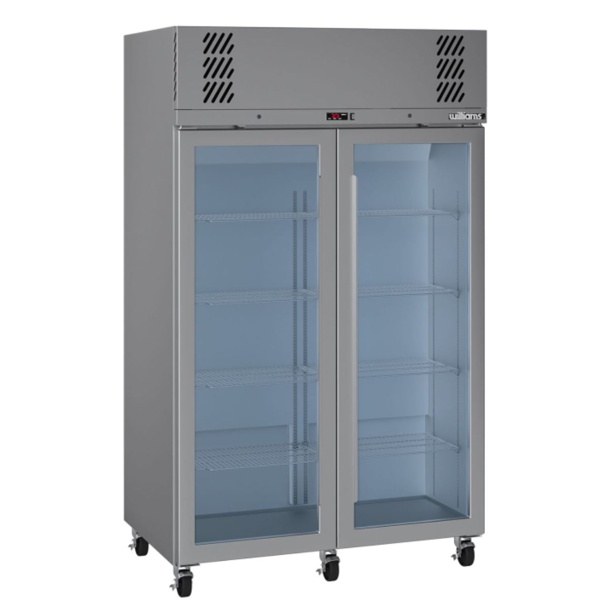 Williams Pearl Slim HPR2GS, Upright Display Fridge Double Glass Door, Stainless Steel - formally Ruby Star HR2GS