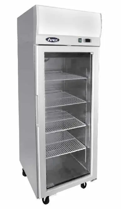 Atosa YCF9401, Top Mount 1 Glass Door Upright Fridge 410L