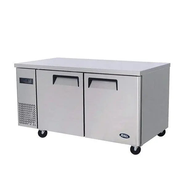 Atosa YPF9030, 2 Solid Door Under Counter Fridge 300L