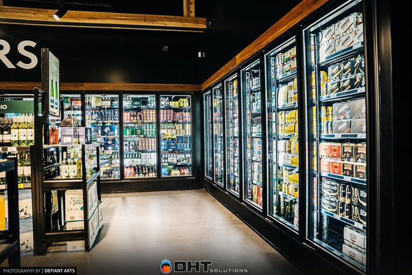 Lower Plenty Bottleshop cool room with glass doors