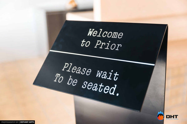 Prior Thornbury Restaurant greeting sign