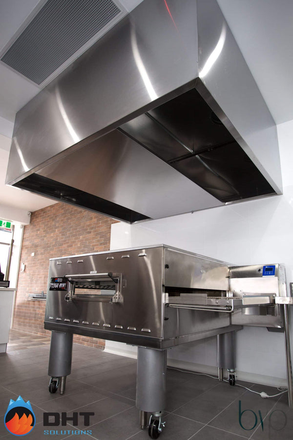 The Wicked Tomato Pizza Conveyor Oven with Hood