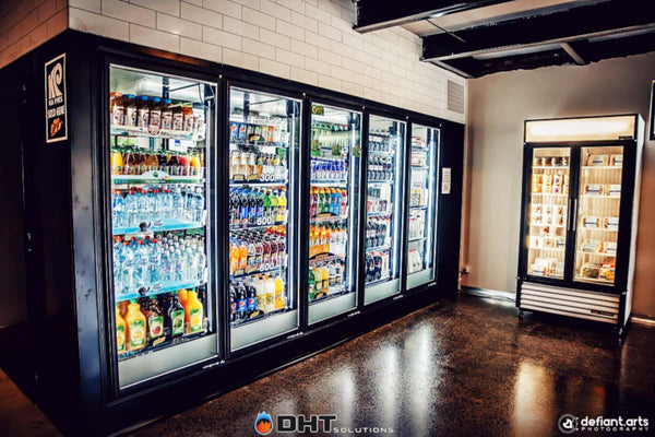 Weidlich New Age Milk Bar Eltham - DHT Soultions custom built coolroom with glass door inserts