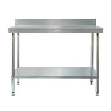 Simply Stainless SS02.7.1500 Work Bench with Splash back - 700 Series - with-undershelf - 1500-mm - image 2