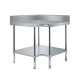 Simply Stainless Corner Bench with Splash back (700mm deep) - image 2