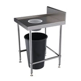 Simply Stainless SS05.7.2100R LB Wet bench with Single bowl sink - with-leg-bracing - right-bowl - 2100-mm - image 2