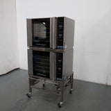 Turbofan E31D4/2C Double Stacked Convection Ovens on Stand