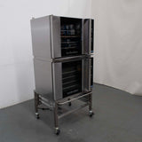 Turbofan E31D4/2C Double Stacked Convection Ovens on Stand