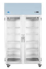Nuline NLMS 1000/2, 2 E-Glass Door Top Mount Laboratory Spark Safe Fridge with Digital Control