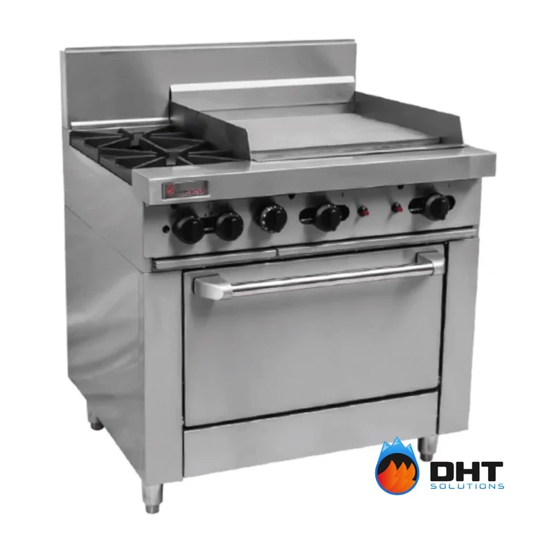 Image of Trueheat RCR9-2-6G - 900mm Gas Oven Range with 2 Burners And 600mm Griddle Plate by DHT Solutions